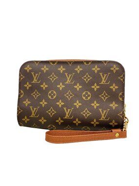Louis Vuitton Clutch Monogram Orsay Brown